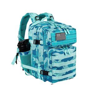 45L Tactical Backpack with Bottle Holder Waterproof Multi Compartment for Hiking